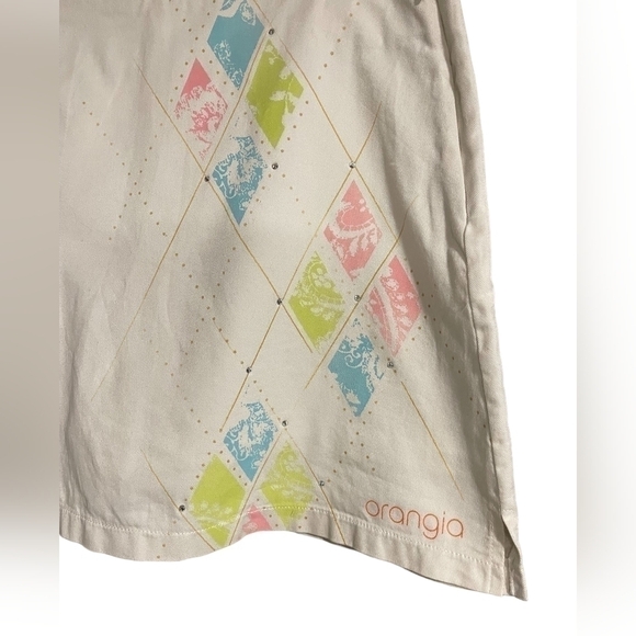 GOLF Skirt side pleated skort with argyle Light Khaki Size Small Shorts Skort - Picture 4 of 16